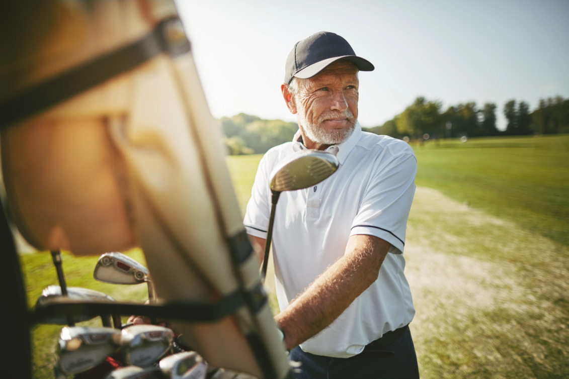 Older Man Playing Golf